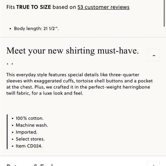 J crew Herringbone twill button-up shirt size 4 NWT khaki - Picture 6 of 11